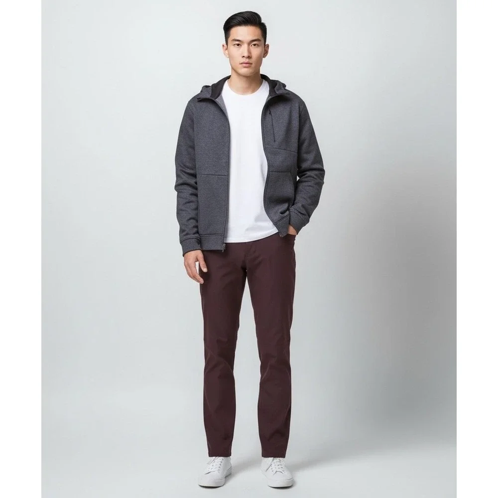 Lululemon ABC Pant‎ Slim Warpstreme Dark Red Maroon 5-Pocket Technical Pants 34